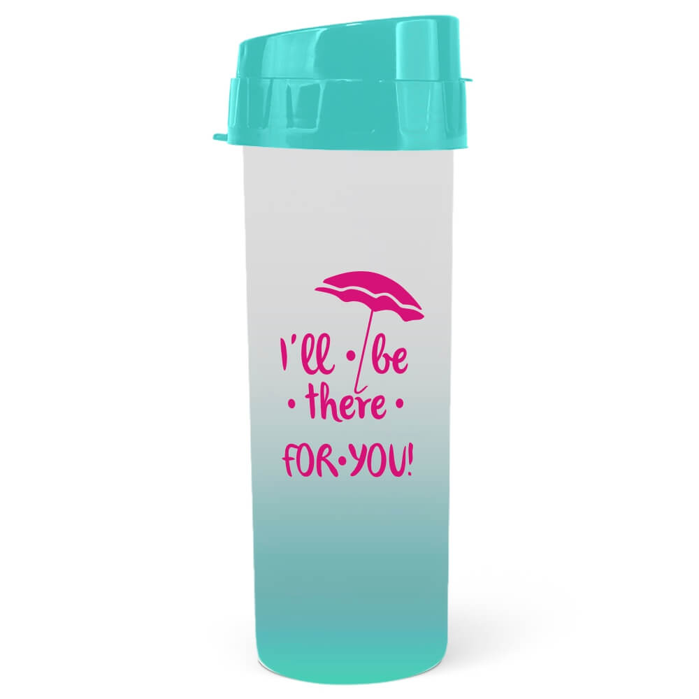 Squeeze De Pp Modelo Acqua Bio 480ml Degradê (Azul Tiffany)