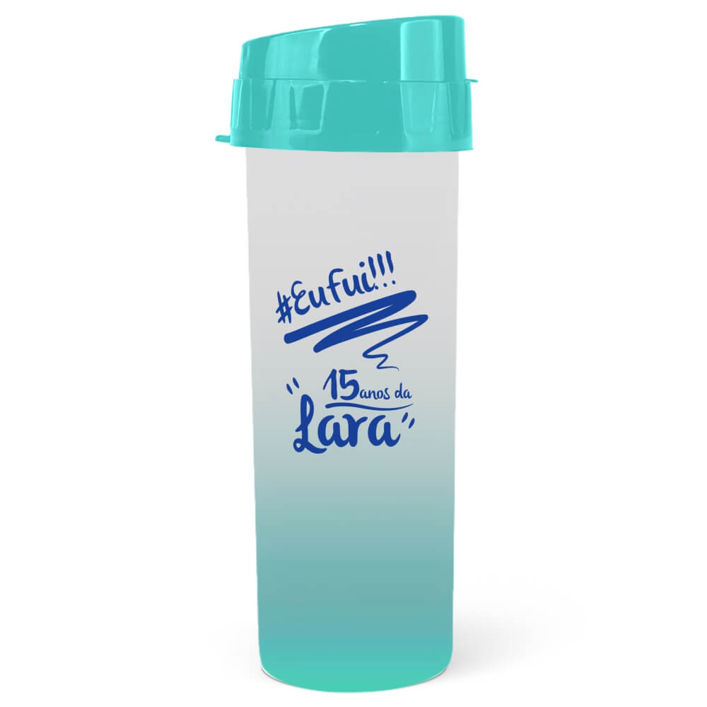 Squeeze De Pp Modelo Acqua Bio 480ml Degradê (Azul Tiffany)