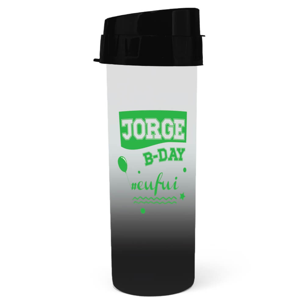 Squeeze De Pp Modelo Acqua Bio 480ml Degradê (Preto)