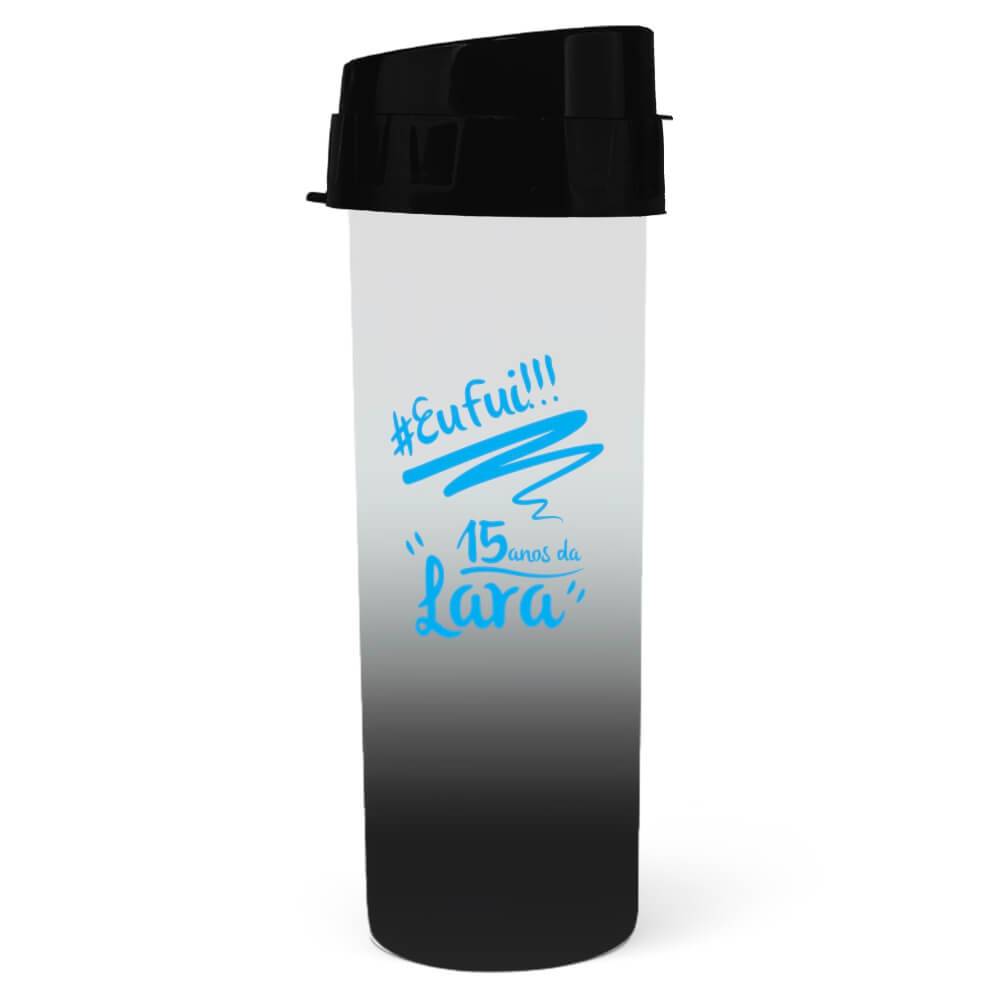 Squeeze De Pp Modelo Acqua Bio 480ml Degradê (Preto)