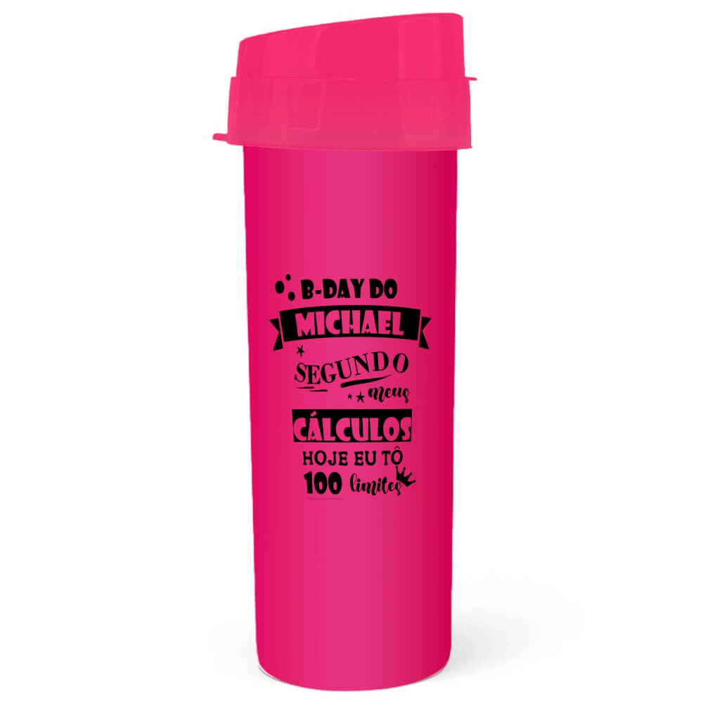 Squeeze De Pp Modelo Acqua Bio 480ml Translúcido (Rosa)