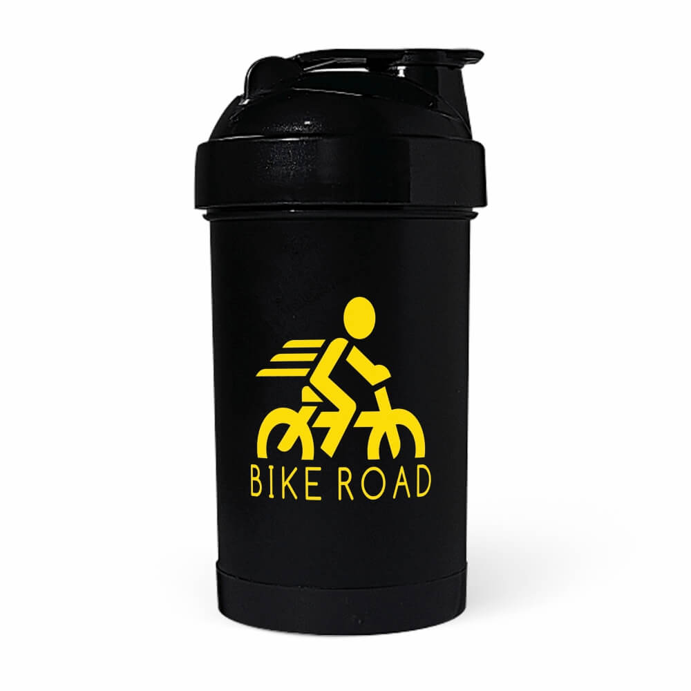 Coqueteleira Para Academia 500ML 1 Dose Leitoso Preta