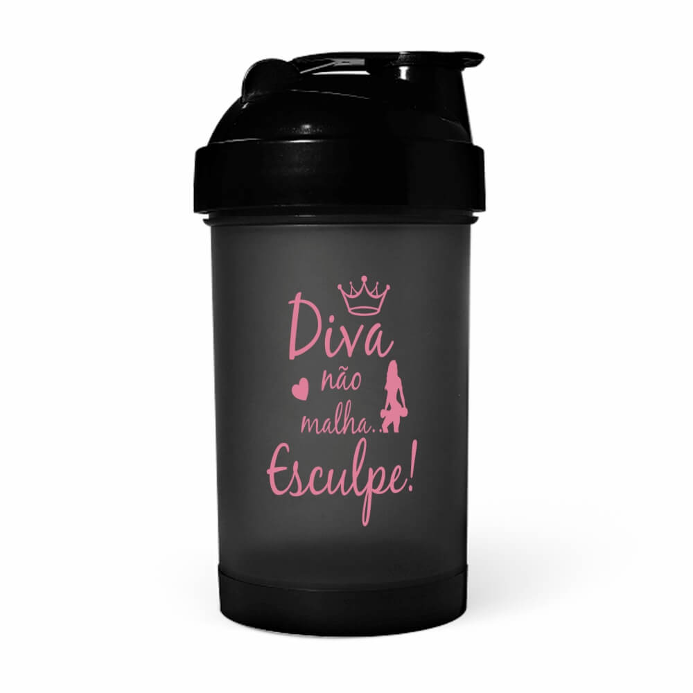 Coqueteleira Para Academia 500ML 1 Dose Translúcido Fumê