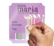 Rótulos Bopp Transparente Com Tinta Branca 120g (90x100mm)