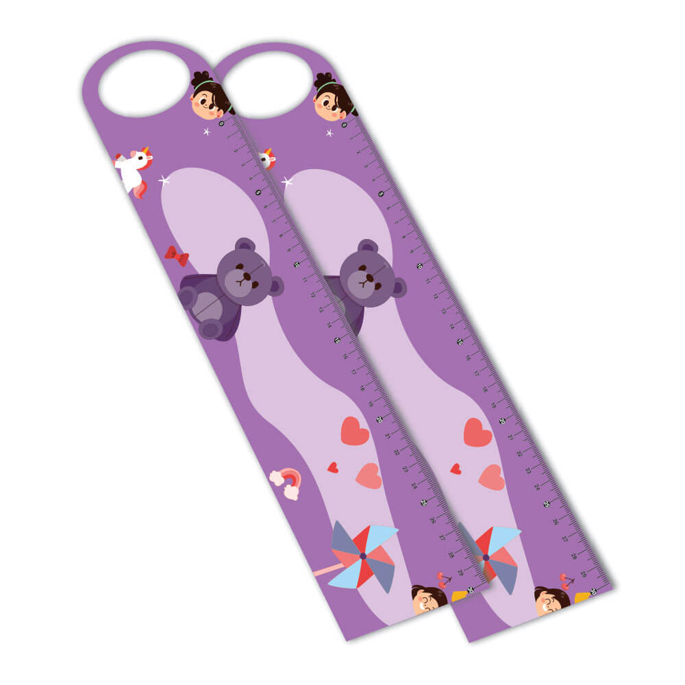 Réguas Pvc 0,50mm Premium Branco Retangular com Furo (30cm)