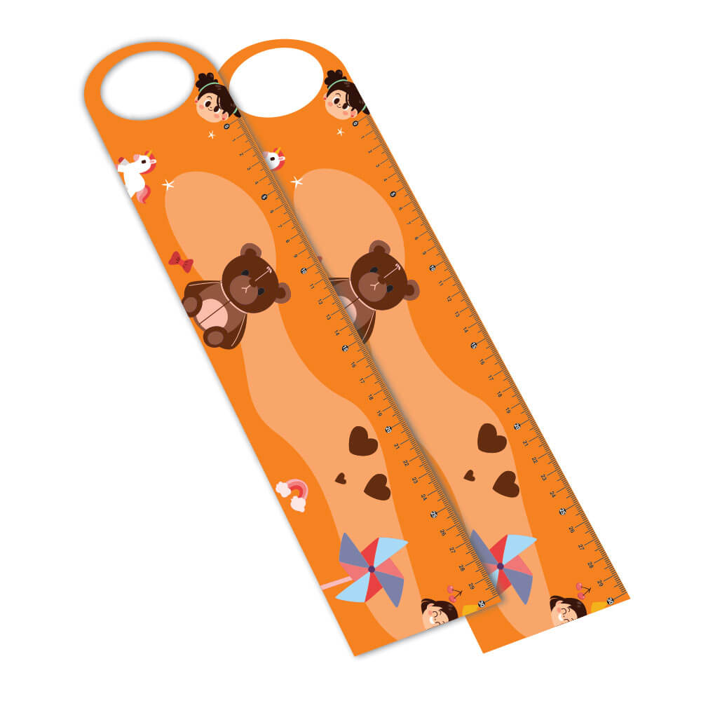 Réguas Pvc 0,50mm Premium Branco Retangular com Furo (30cm)