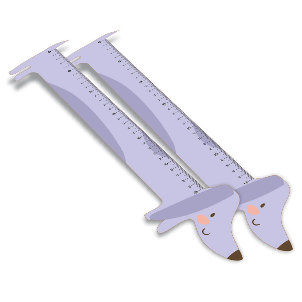 Réguas Pvc 0,50mm Premium Branco Infantil Modelo Cachorro (30cm)