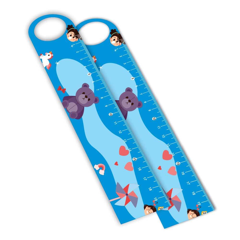 Réguas Pvc 0,50mm Premium Branco Retangular com Furo (20cm)