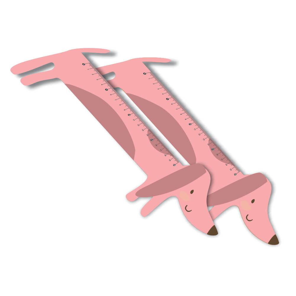 Réguas Pvc 0,50mm Premium Branco Infantil Modelo Cachorro (20cm)