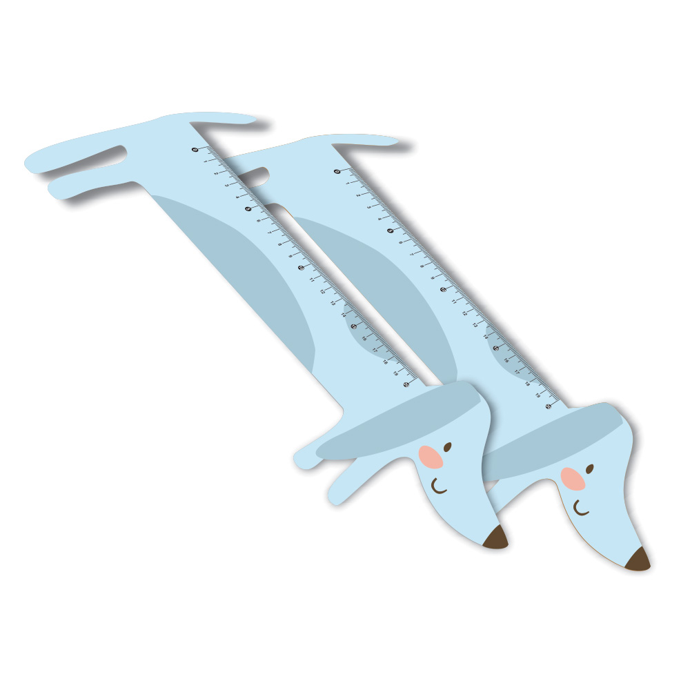 Réguas Pvc 0,50mm Premium Branco Infantil Modelo Cachorro (20cm)