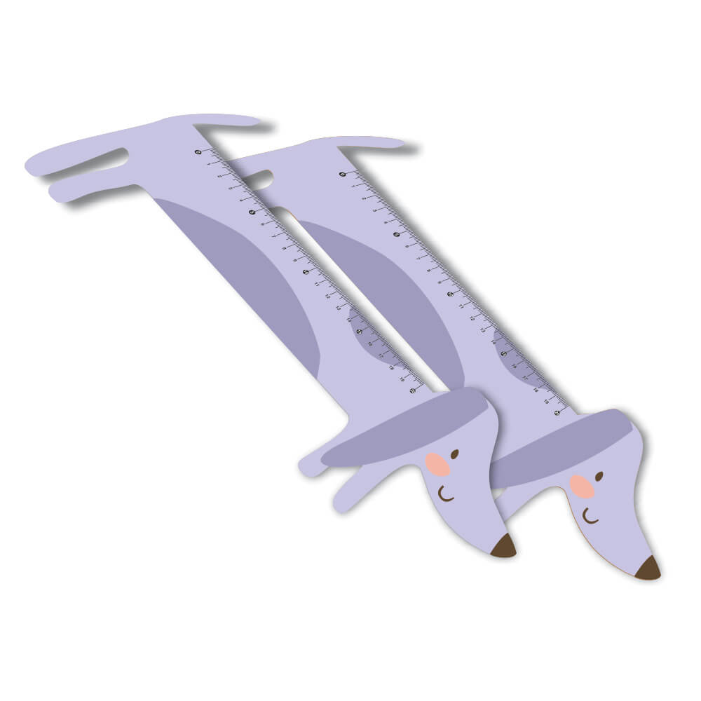 Réguas Pvc 0,50mm Premium Branco Infantil Modelo Cachorro (20cm)