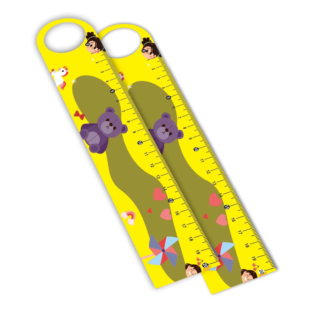 Réguas Pvc 0,50mm Premium Branco Retangular com Furo (20cm)