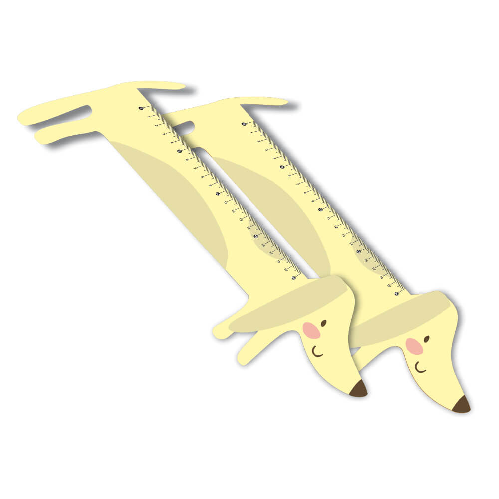 Réguas Pvc 0,50mm Premium Branco Infantil Modelo Cachorro (20cm)