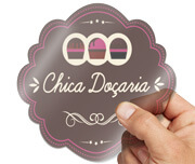 Adesivos Rótulos Folha Vinil Transparente (135x135mm)