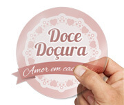 Adesivos Rótulos Folha Vinil Transparente (135x135mm)