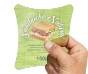 Adesivos Rótulos Folha Vinil Transparente com Tinta Branca (90x100mm)