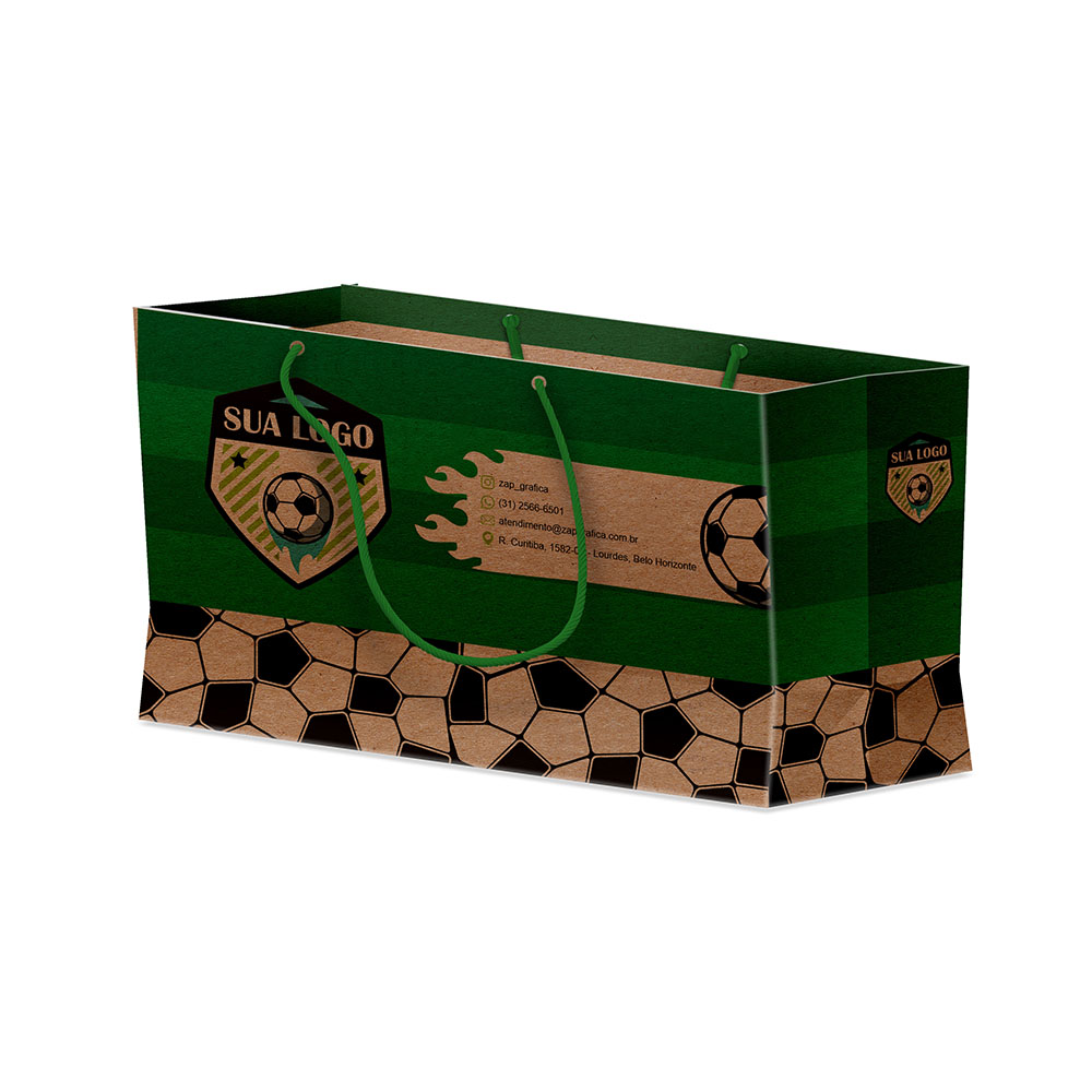 Sacolas Personalizadas Duplex 221g Pardo Mini Horizontal