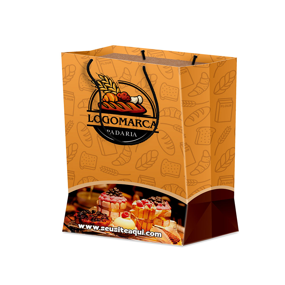 Sacolas Personalizadas Duplex 221g Branco Média Vertical