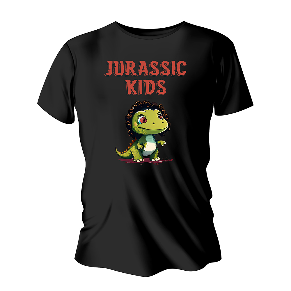 Camisa de Algodão Preta Impressão DTG A3 (Tamanhos Diversos)