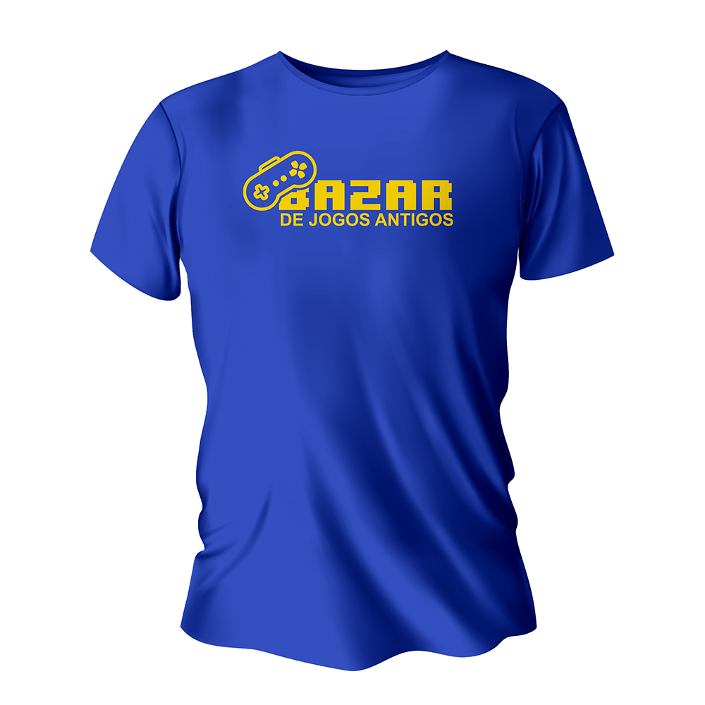 Camisa de Algodão Azul Royal Impressão Silk A4 (Tamanhos Diversos)