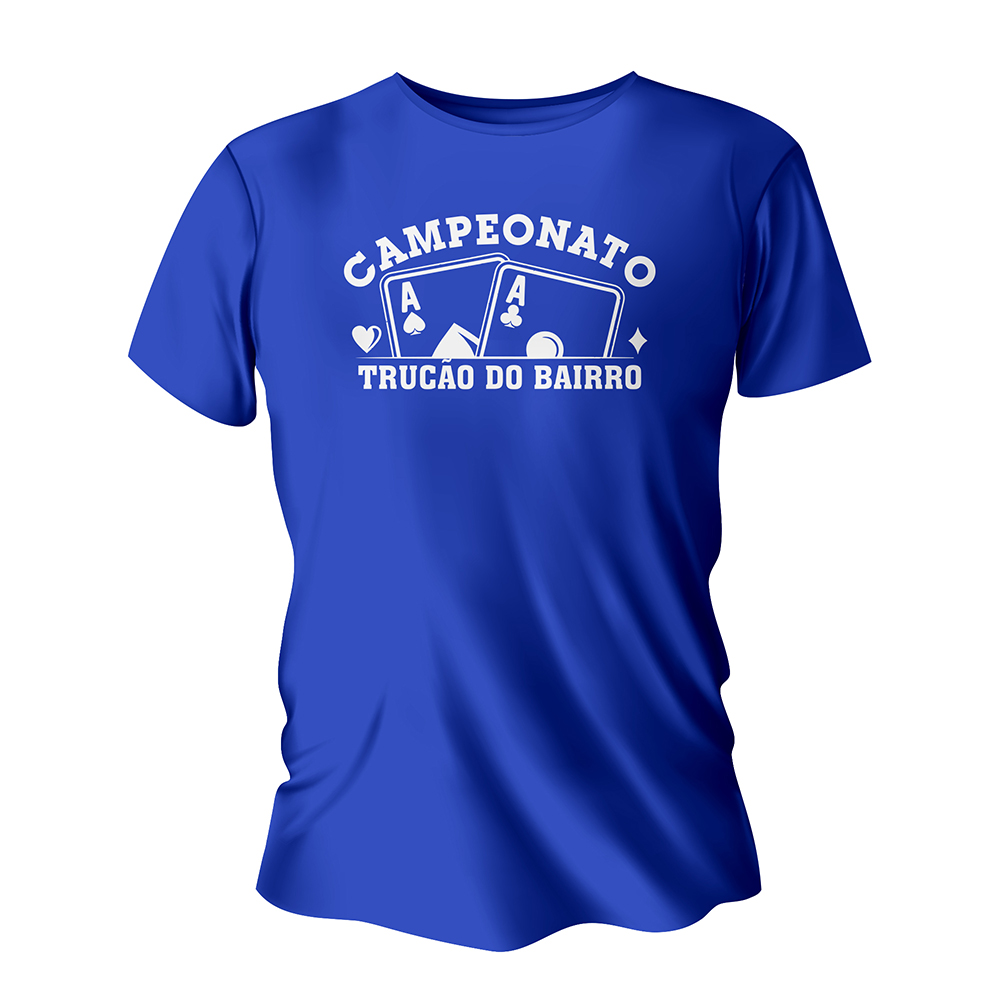 Camisa de Algodão Azul Royal Impressão Silk A4 (Tamanhos Diversos)