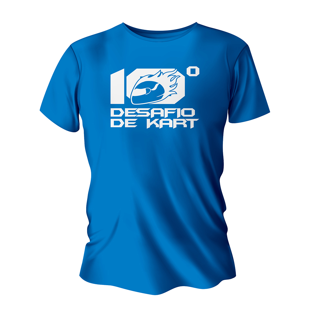 Camisa de Algodão Azul Sky Impressão Silk A4 (Tamanhos Diversos)