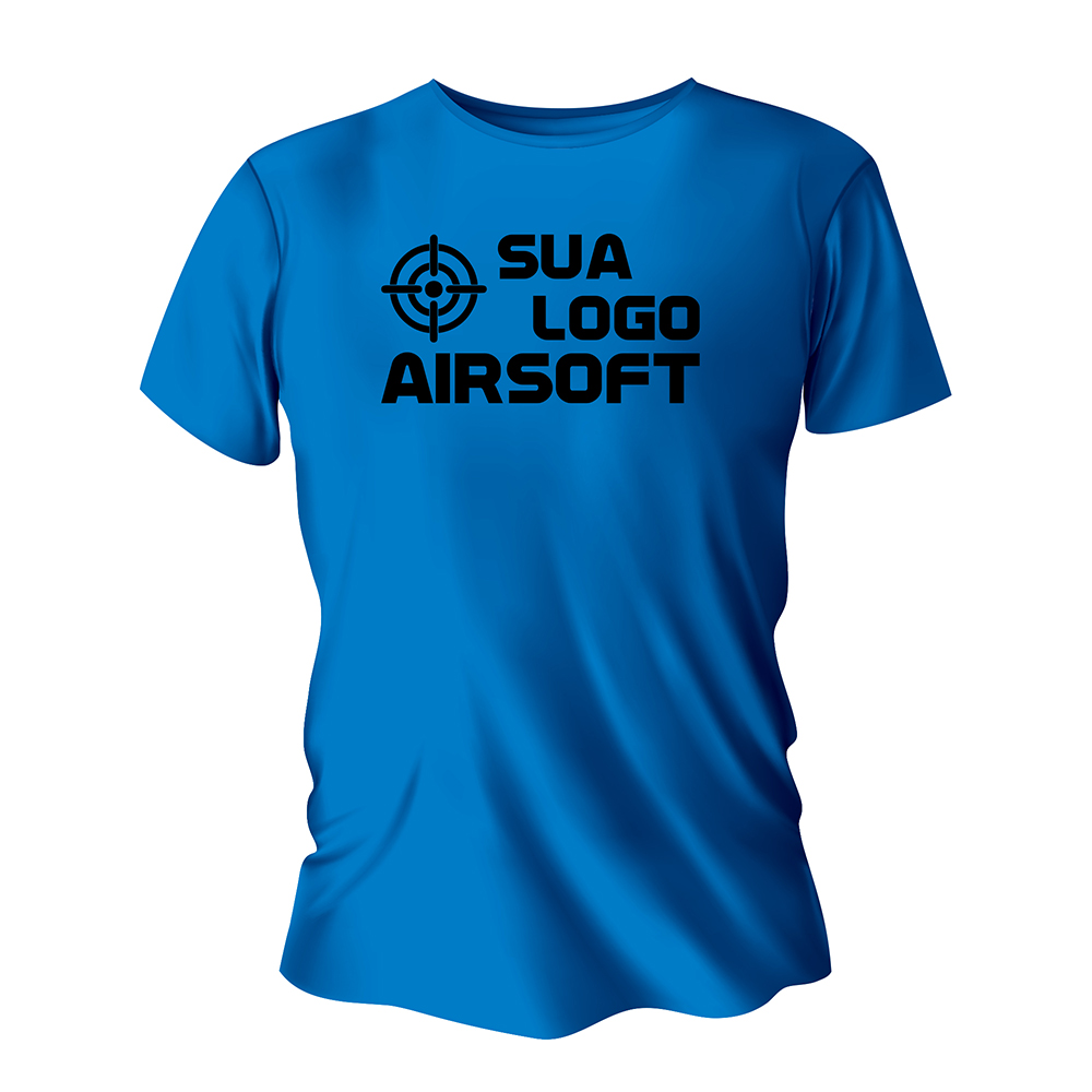 Camisa de Algodão Azul Sky Impressão Silk A4 (Tamanhos Diversos)