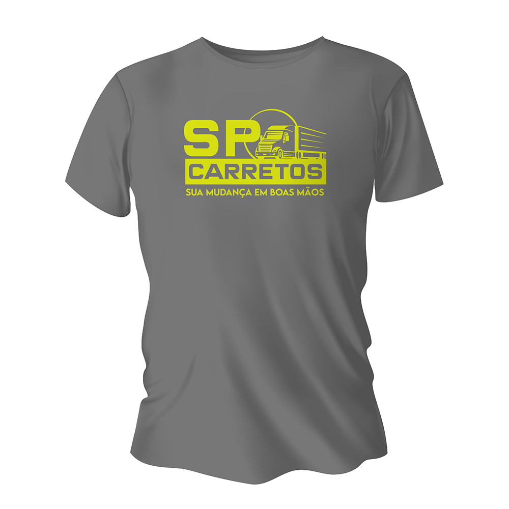 Camisa de Algodão Cinza Impressão Silk A4 (Tamanhos Diversos)