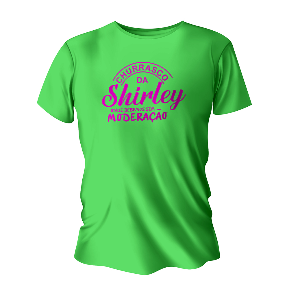 Camisa de Algodão Verde Limão Impressão Silk A4 (Tamanhos Diversos)