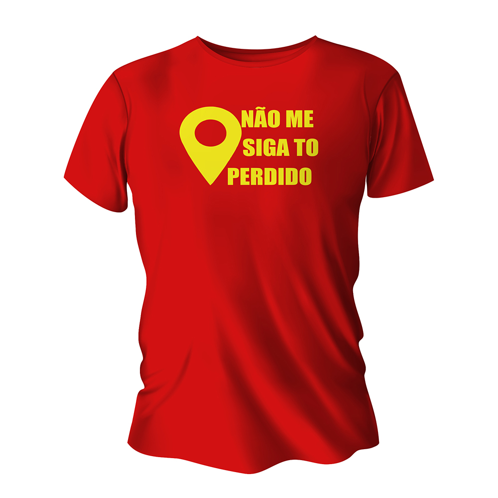 Camisa de Algodão Vermelha Impressão Silk A4 (Tamanhos Diversos)