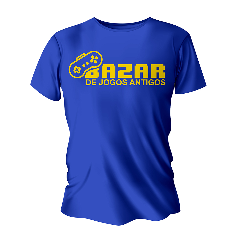 Camisa de Algodão Azul Royal Impressão Silk A3 (Tamanhos Diversos)