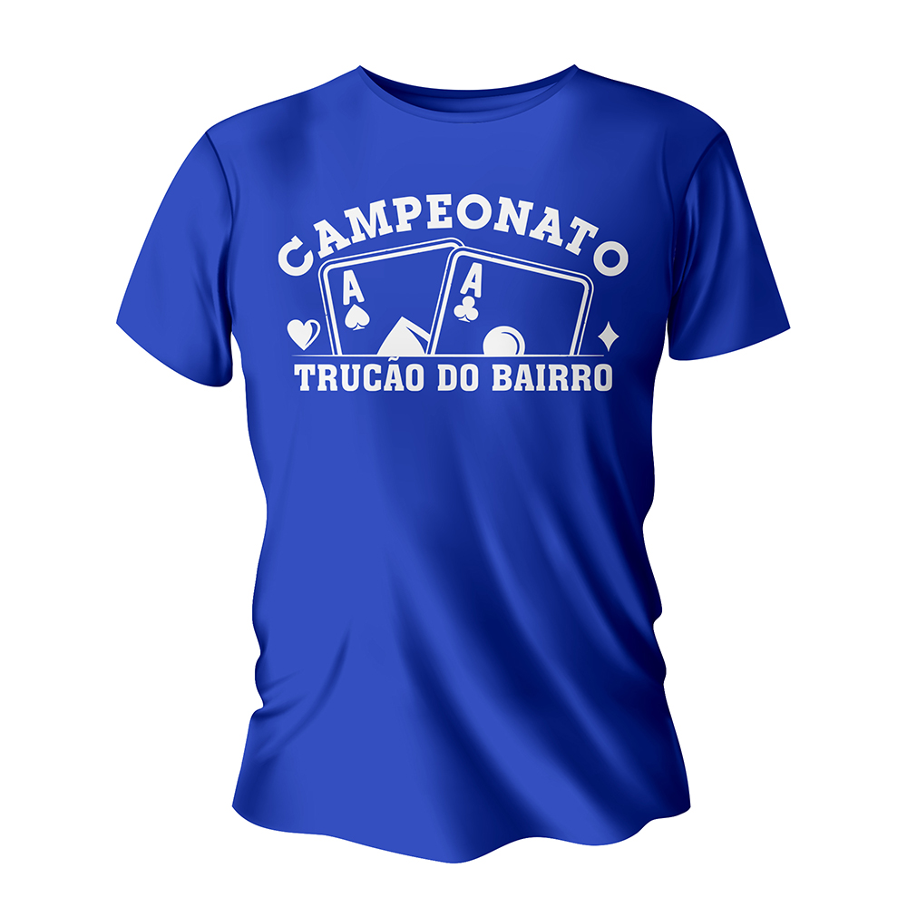 Camisa de Algodão Azul Royal Impressão Silk A3 (Tamanhos Diversos)