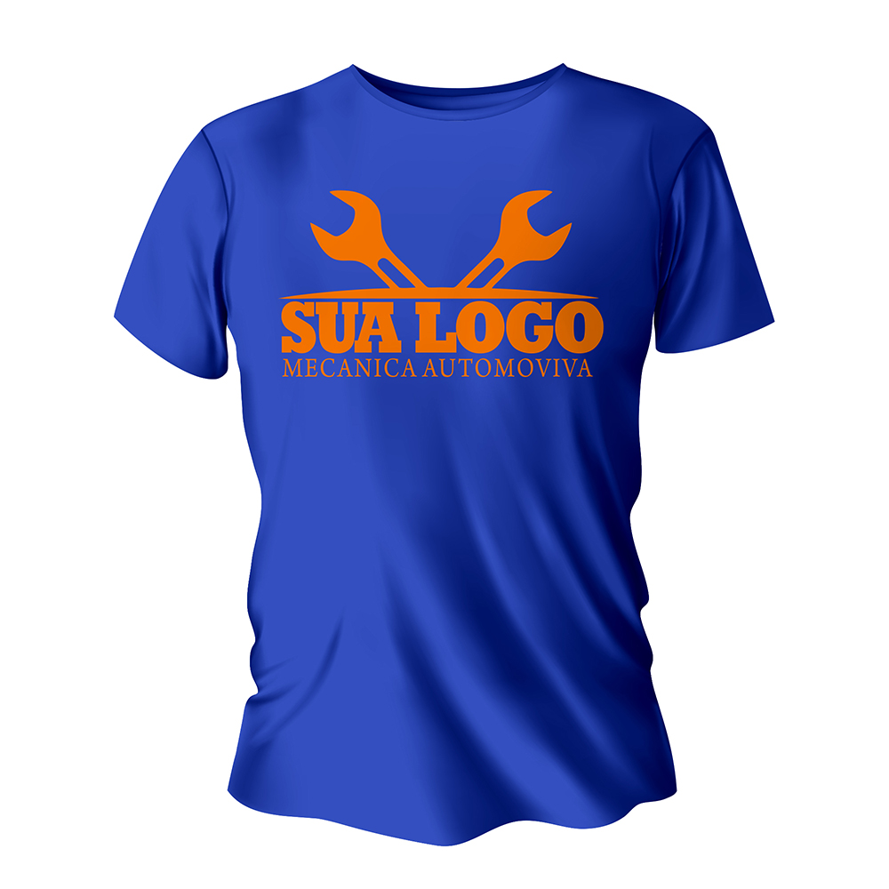 Camisa de Algodão Azul Royal Impressão Silk A3 (Tamanhos Diversos)