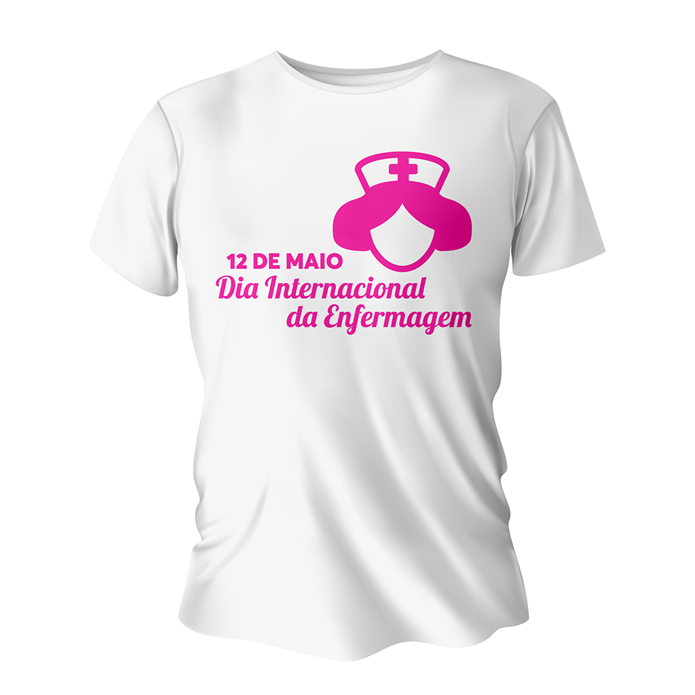 Camisa de Algodão Branca Impressão Silk A3 (Tamanhos Diversos)