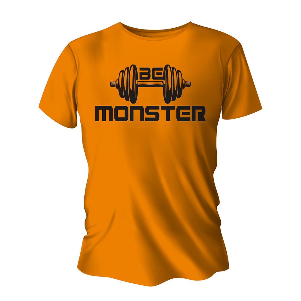 Camisa de Algodão Laranja Impressão Silk A3 (Tamanhos Diversos)