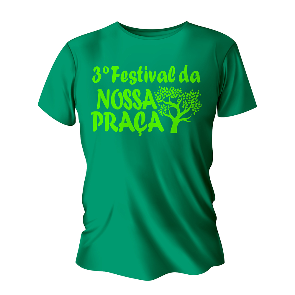 Camisa de Algodão Verde Bandeira Impressão Silk A3 (Tamanhos Diversos)