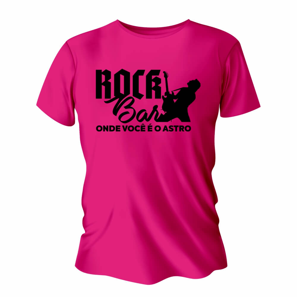 Camisa de Algodão Rosa Pink Impressão Silk A4 (Tamanhos Diversos)