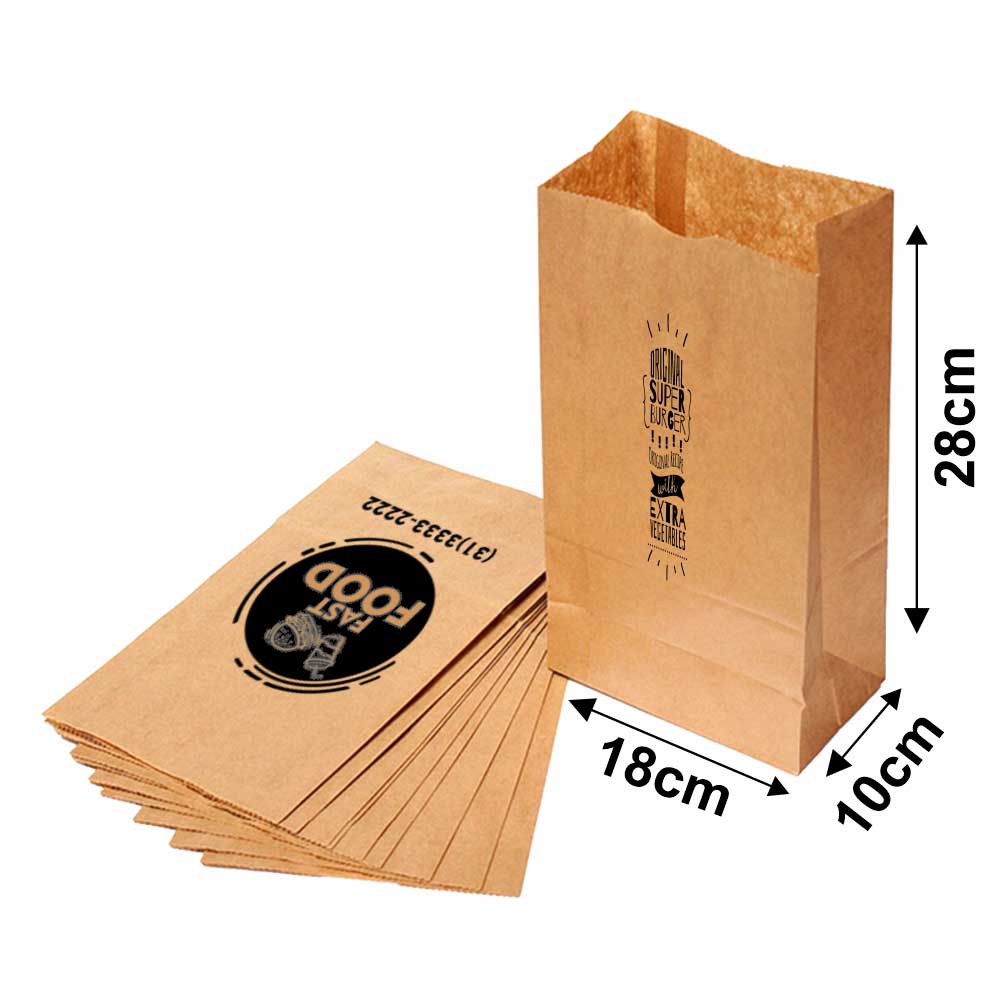 Saco Para Delivery 80g 1x0 Tamanho P (180x280mm)