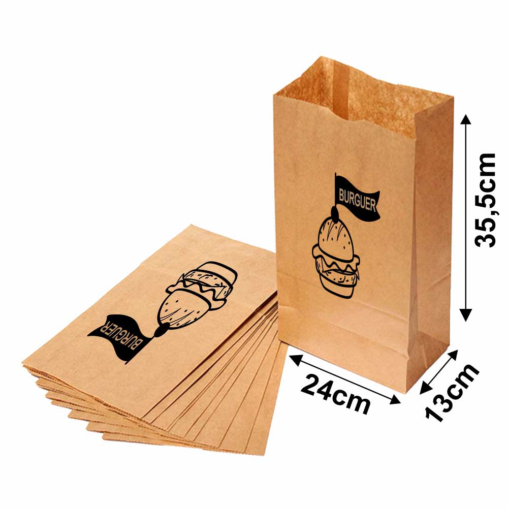 Saco Para Delivery 80g 1x0 Tamanho M (240x355mm)