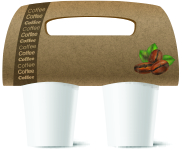 Suporte De Copos Kraft 250g Sem Laminação E Sem Verniz Com 02 Und