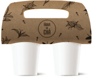 Suporte De Copos Kraft 250g Sem Laminação E Sem Verniz Com 02 Und