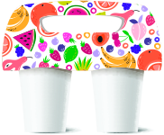 Suporte De Copos Pvc 0,50mm Premium Branco Com 02 Und