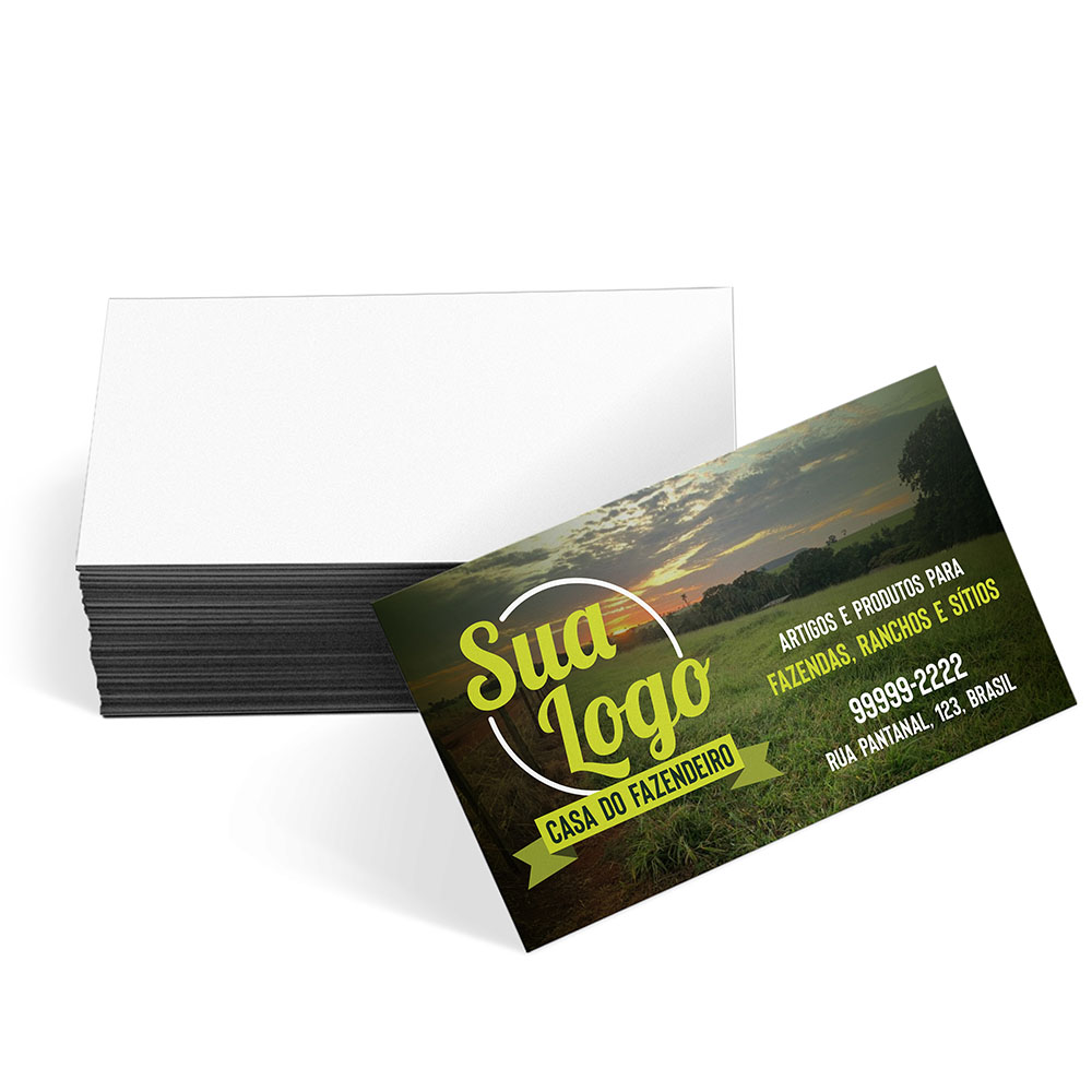 Cartões De Visita Europeu Couchê 250g Laminação Soft Touch Frente