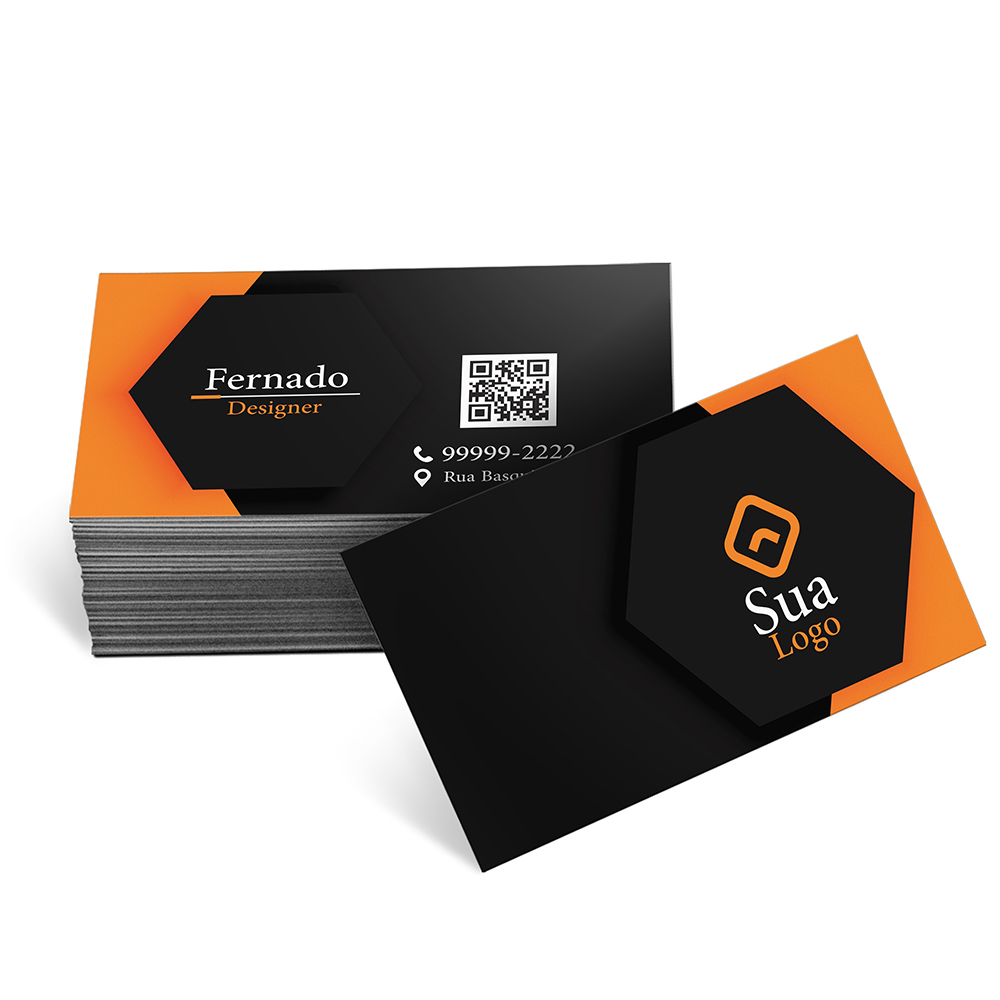 Cartões De Visita Europeu Couchê 300g Laminação Soft Touch Frente e Verso