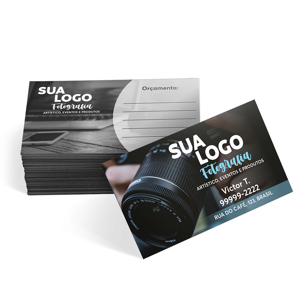 Cartões De Visita Couchê 300g Sem Laminação E Sem Verniz Uv