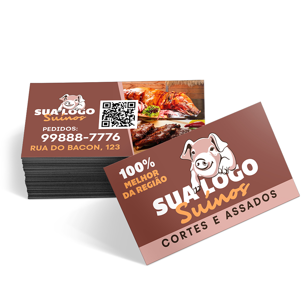 Cartões De Visita Couchê 300g Sem Laminação E Sem Verniz Uv