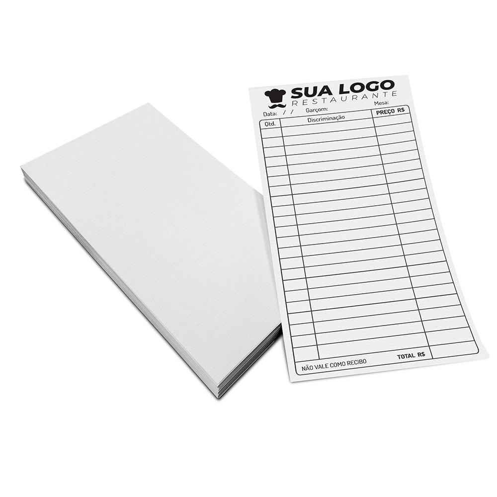 Comandas Apergaminhado 75g (100x210mm)