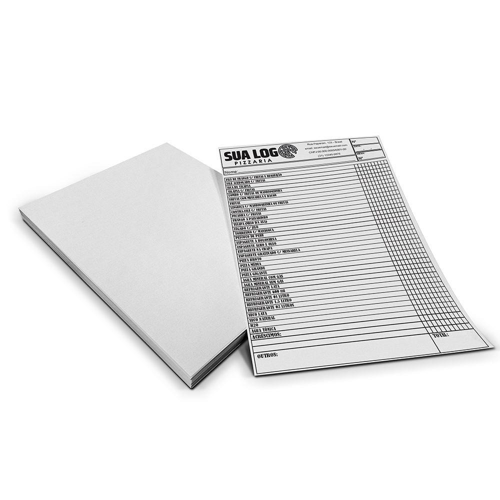 Comandas Apergaminhado 75g (150x105mm)