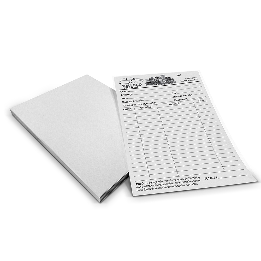 Comandas Apergaminhado 75g (150x210mm)