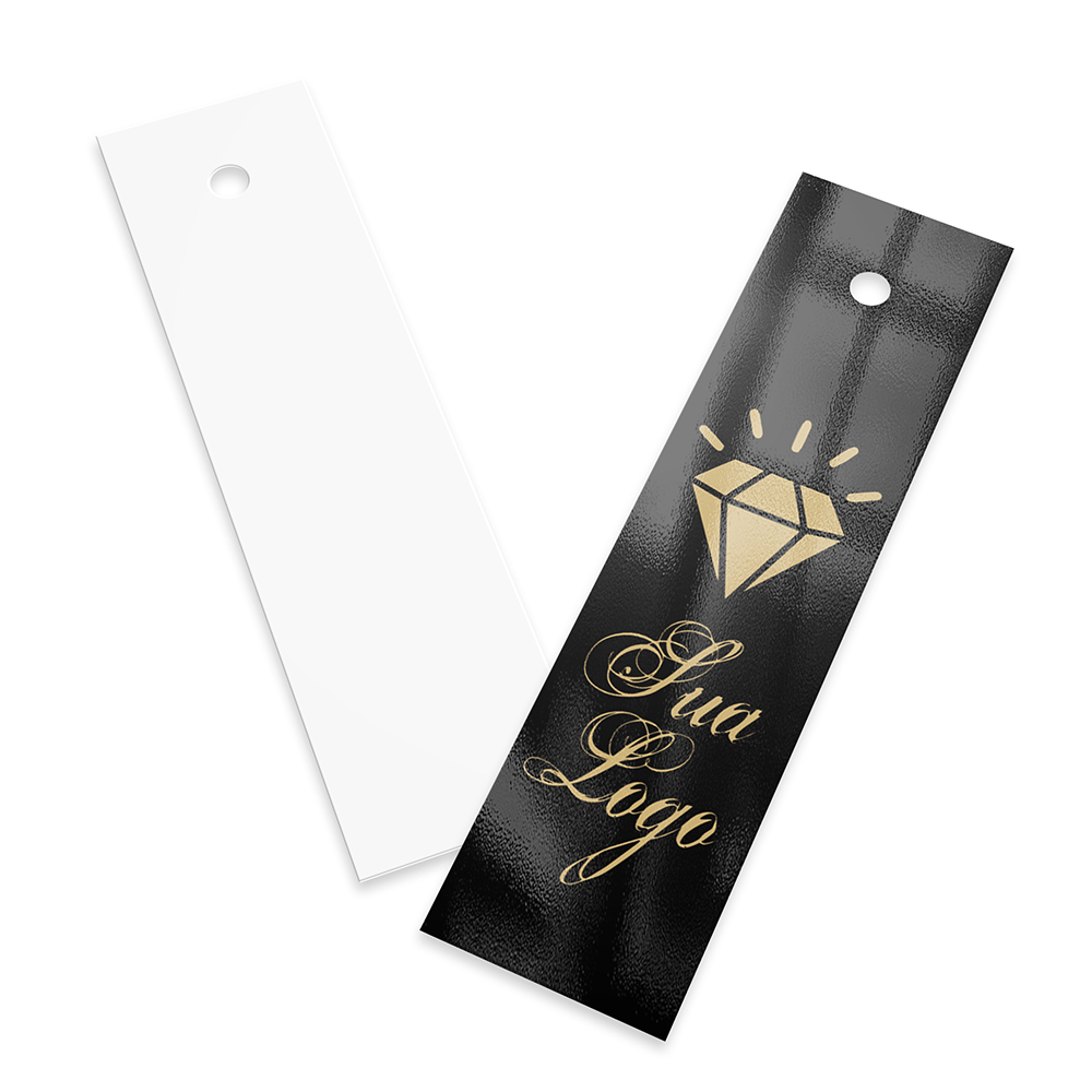 Tags Padrão Furo Couchê 250g Verniz Uv Total Frente (91x25mm)